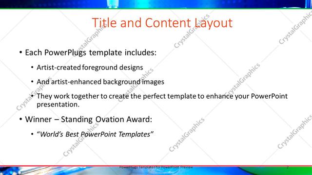 Title and Content presentation slide layout