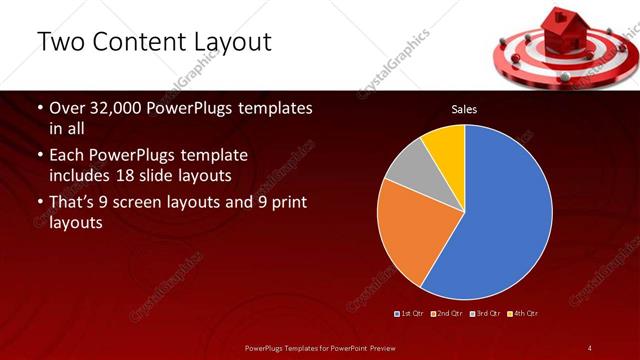 Two Content presentation slide layout