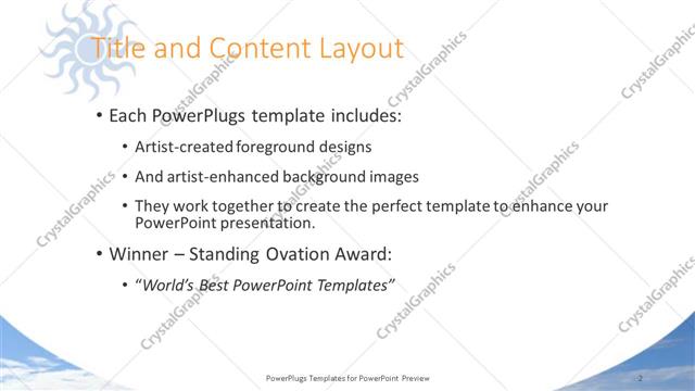 Title and Content presentation slide layout