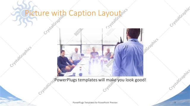 Picture with Caption presentation slide layout