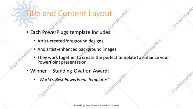 Title and Content presentation slide layout