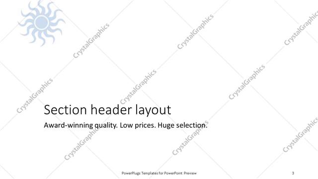 Section Header presentation slide layout