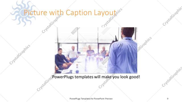 Picture with Caption presentation slide layout