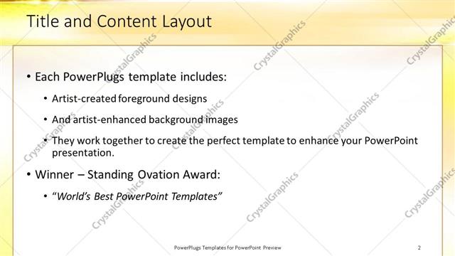 Title and Content presentation slide layout