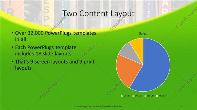 Two Content presentation slide layout