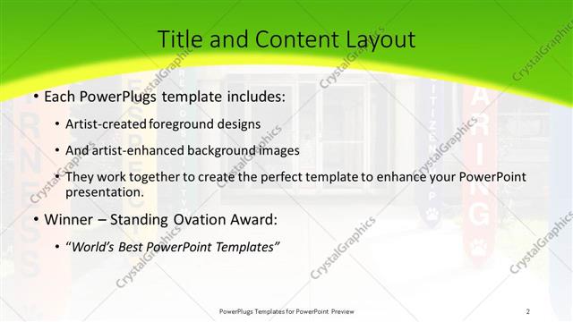 Title and Content presentation slide layout