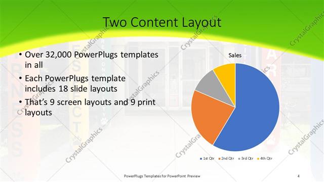 Two Content presentation slide layout