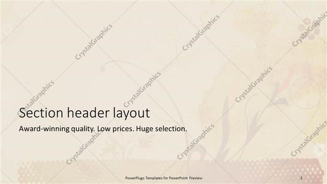 Section Header presentation slide layout