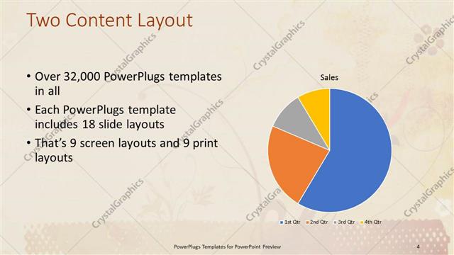 Two Content presentation slide layout