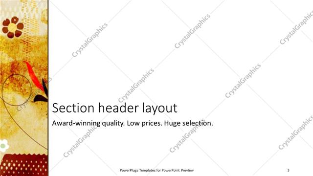 Section Header presentation slide layout