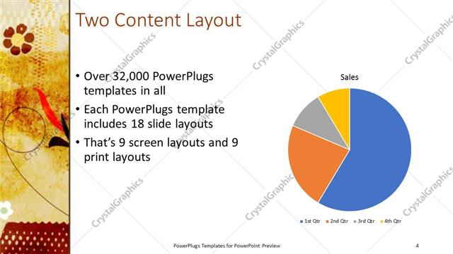 Two Content presentation slide layout