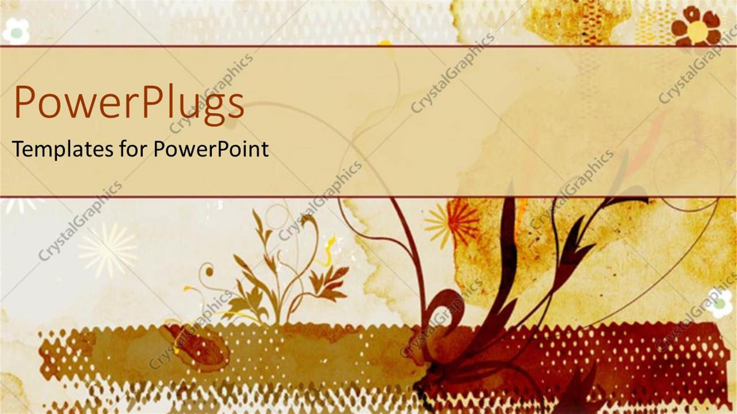 Featuring Retro Styled Abstract Floral Pattern on Brightly Colored Background