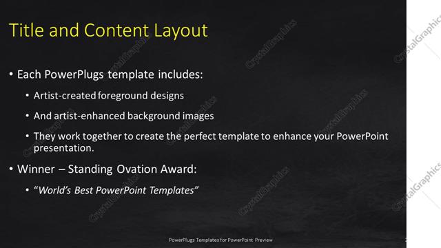 Title and Content presentation slide layout