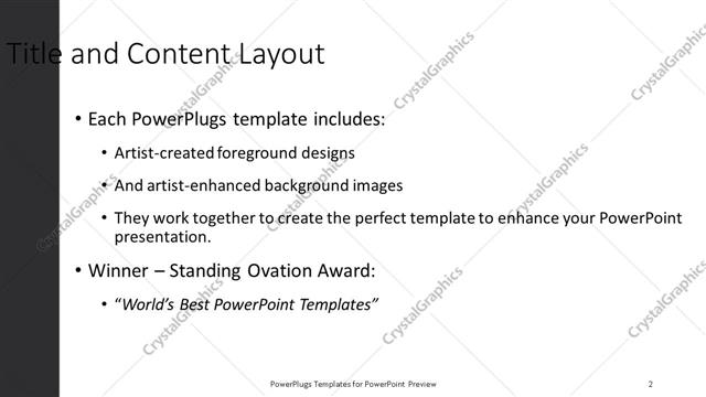 Title and Content presentation slide layout