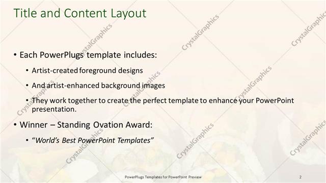 Title and Content presentation slide layout