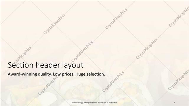 Section Header presentation slide layout