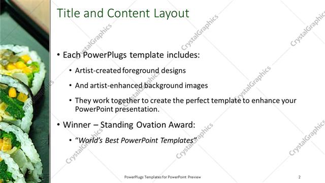 Title and Content presentation slide layout
