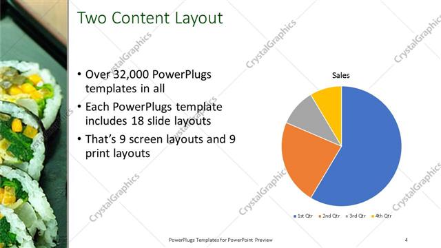 Two Content presentation slide layout