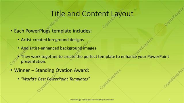 Title and Content presentation slide layout