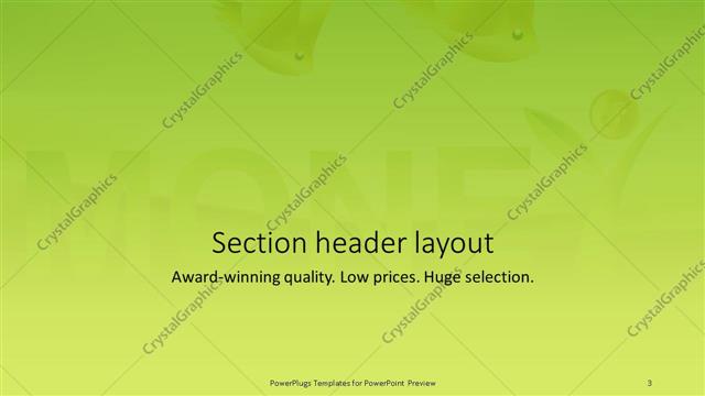 Section Header presentation slide layout