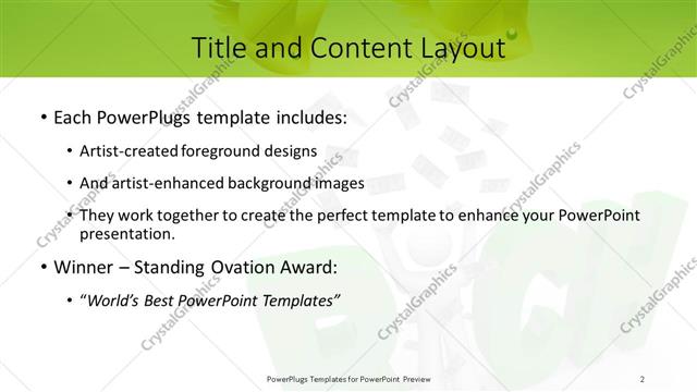 Title and Content presentation slide layout