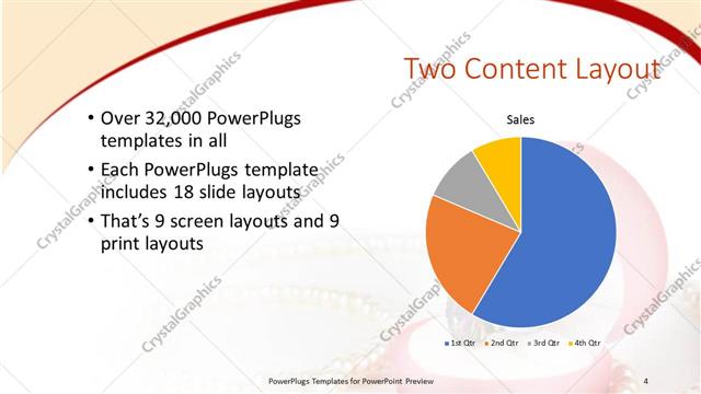 Two Content presentation slide layout