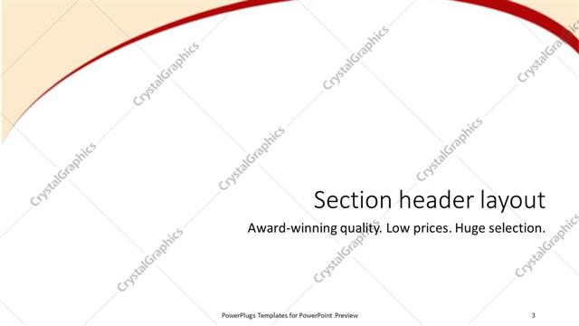Section Header presentation slide layout