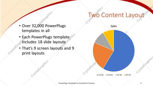 Two Content presentation slide layout