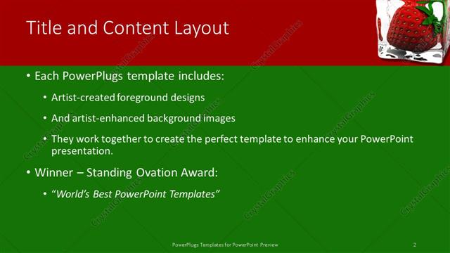 Title and Content presentation slide layout