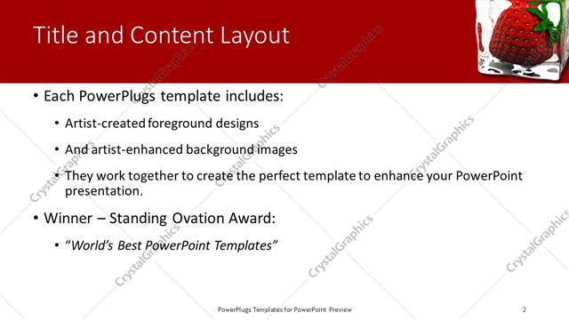 Title and Content presentation slide layout