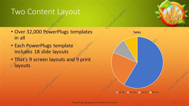 Two Content presentation slide layout