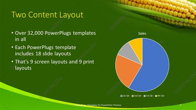 Two Content presentation slide layout