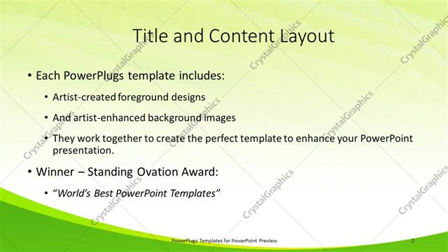 Title and Content presentation slide layout