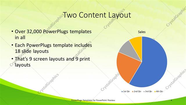 Two Content presentation slide layout