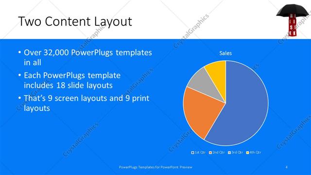 Two Content presentation slide layout