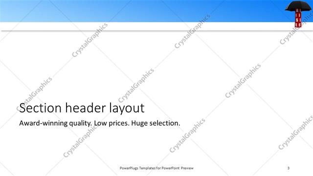Section Header presentation slide layout