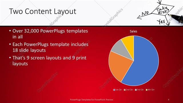 Two Content presentation slide layout