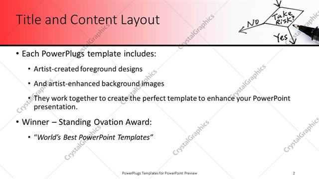 Title and Content presentation slide layout