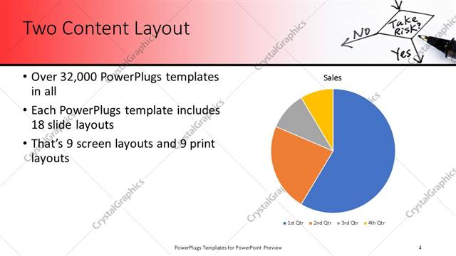 Two Content presentation slide layout