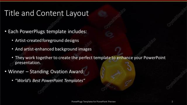 Title and Content presentation slide layout