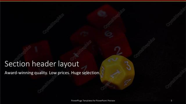 Section Header presentation slide layout
