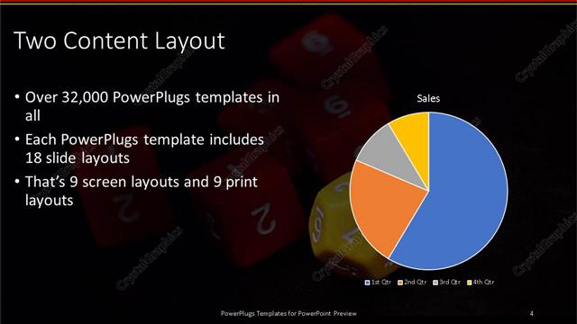 Two Content presentation slide layout