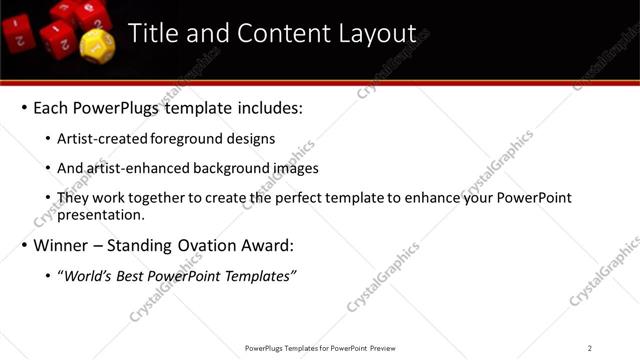 Title and Content presentation slide layout