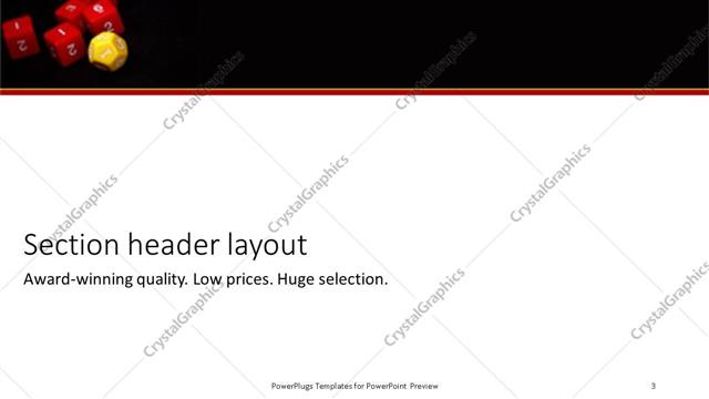 Section Header presentation slide layout