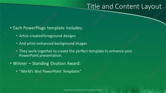 Title and Content presentation slide layout