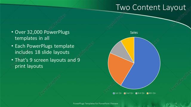 Two Content presentation slide layout