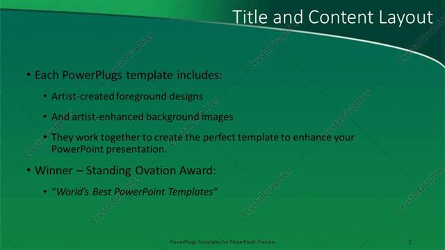 Title and Content presentation slide layout