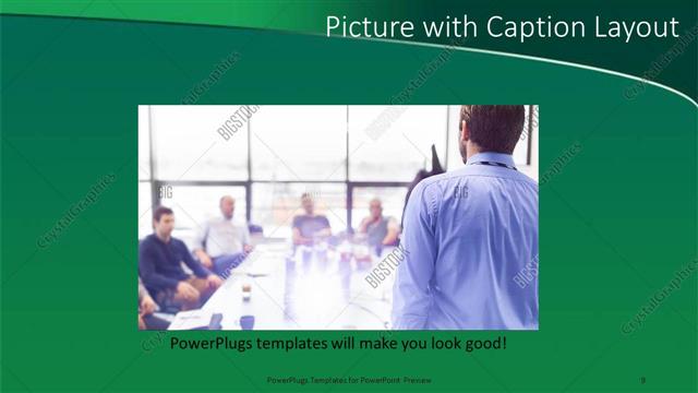 Picture with Caption presentation slide layout