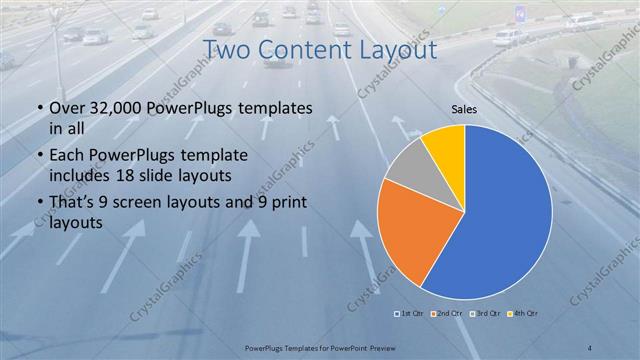 Two Content presentation slide layout