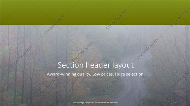 Section Header presentation slide layout